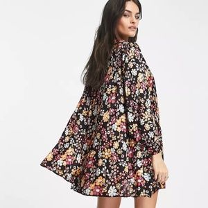 Free People Daisy Jane Dress Boho Floral Mini Tunic Dress Size S $148